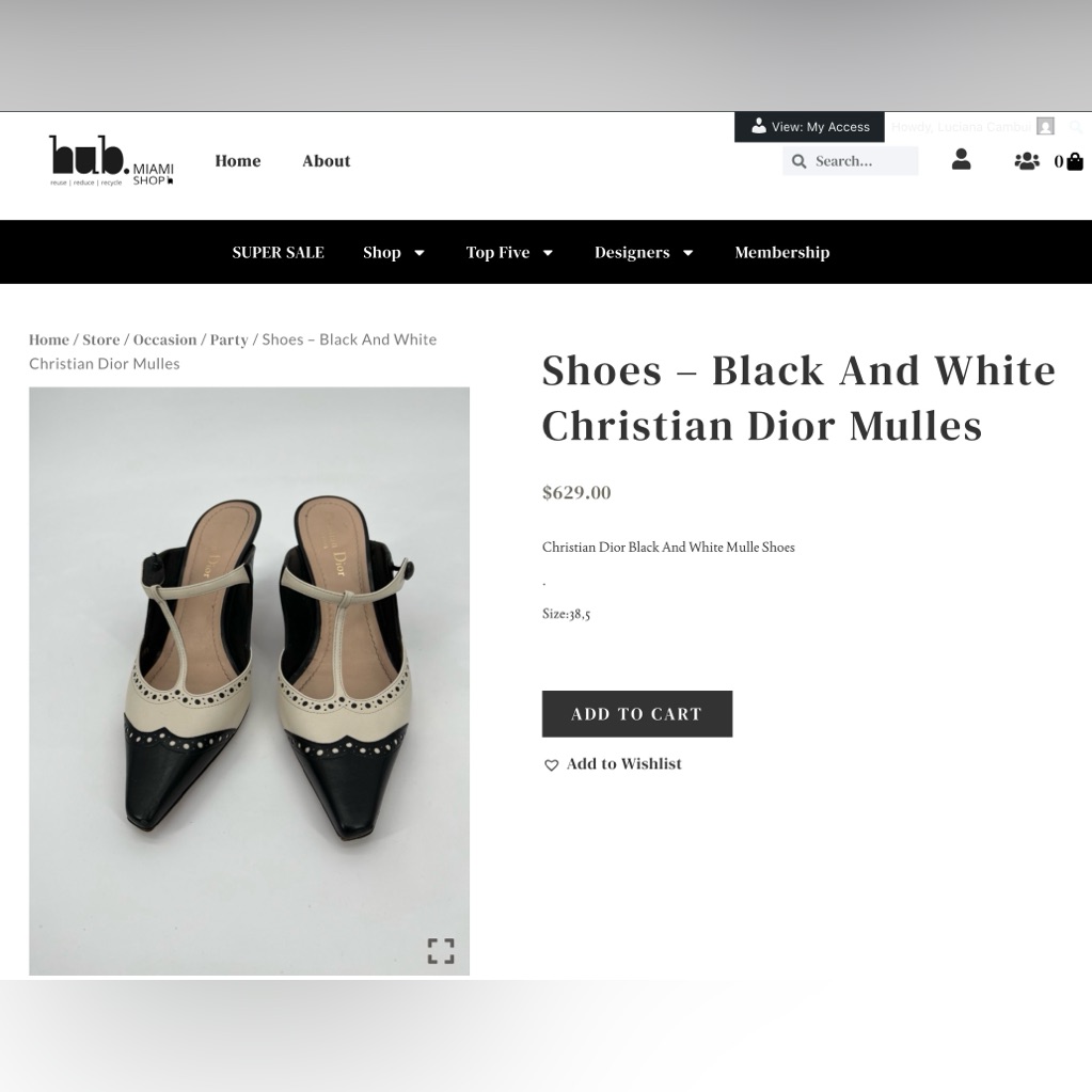 Dior Two-Tone Black And Cream Mules